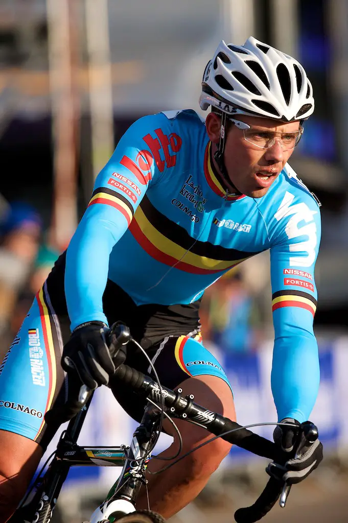 Sven Nys finished third yet again. 2009 Cyclocross World Championships, Hoogerheide. 