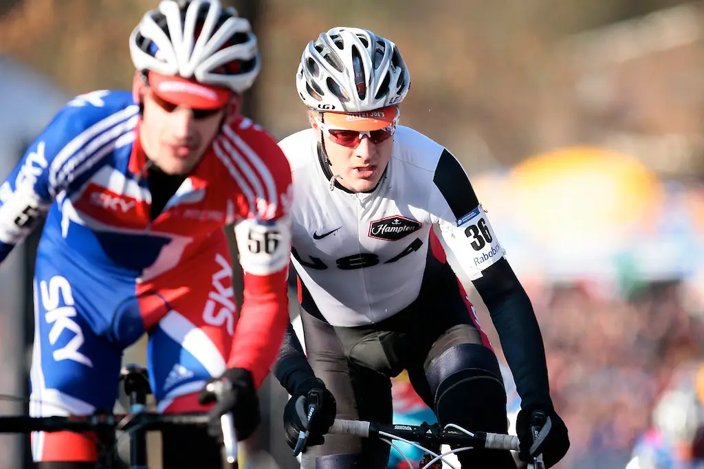 Matt Shriver (USA) riding in his first World Championship Cyclocross race.