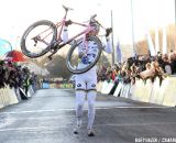 Zdenek Stybar celebrates his Lievin World Cup victory on his new Specialized Crux. ©Bart Hazen