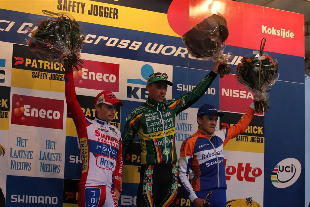 The podium of Nys, Pauwels and Aernouts. ©Thomas van Bracht