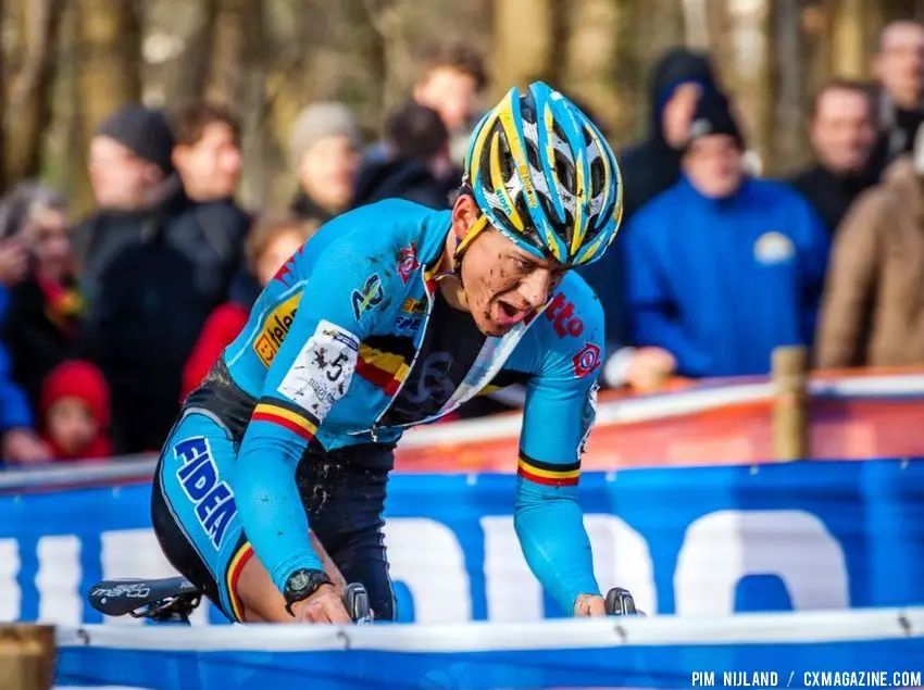 Tom Meeusen with game face on in the second lap at 2014 World Championships. © Pim Nijland