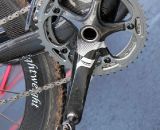 Mixing and matching Sram Force crankset with the ever popular Shimano XTR M970 pedals ©Thomas van Bracht