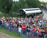 The crowds line up to watch the race. ©Amy Dykema