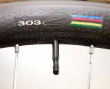 The Zipp 303 offers dimples for better aerodynamics on the road and fast cx courses. Matching rainbow jersey is optional. ? Cyclocross Magazine 