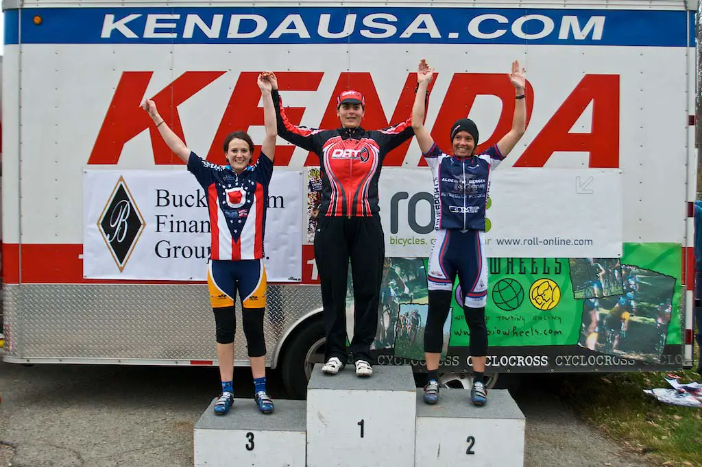 Meek (l), Borem and Dallaire on the elite women's podium. ? Jeffrey B. Jakucyk