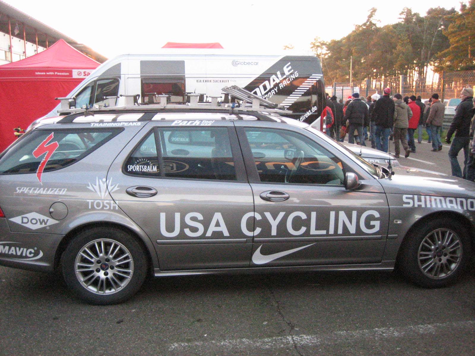 The USA Cycling cars paid for by USA riders.