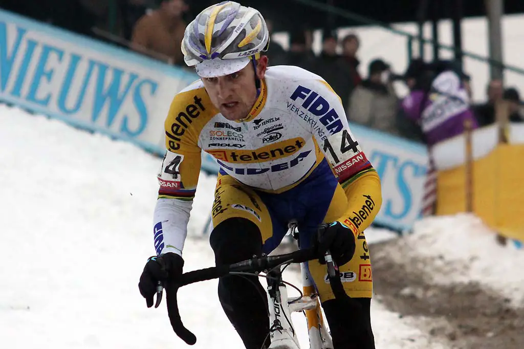 Bart Wellens makes his way back to the podium with third in Zolder. © Bart Hazen