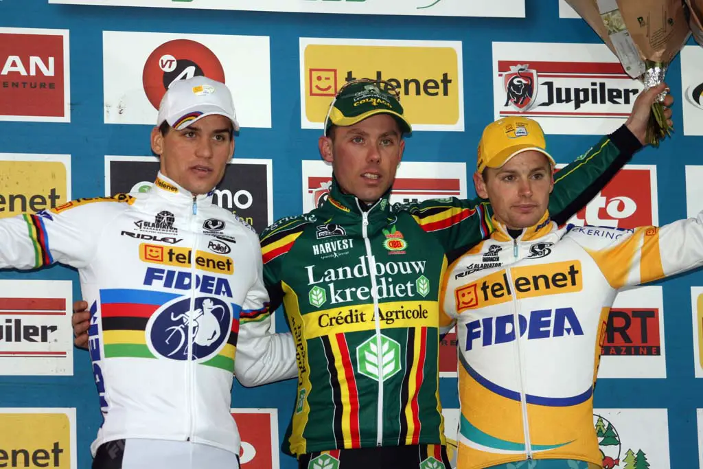 Stybar (l), Nys and Pauwels on the podium. ? Bart Hazen