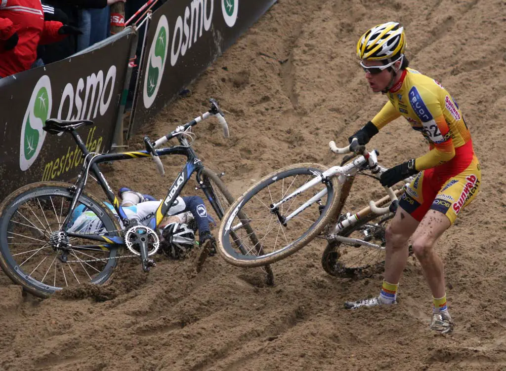 Angelo De Clerc gets a taste of the sand. ? Bart Hazen