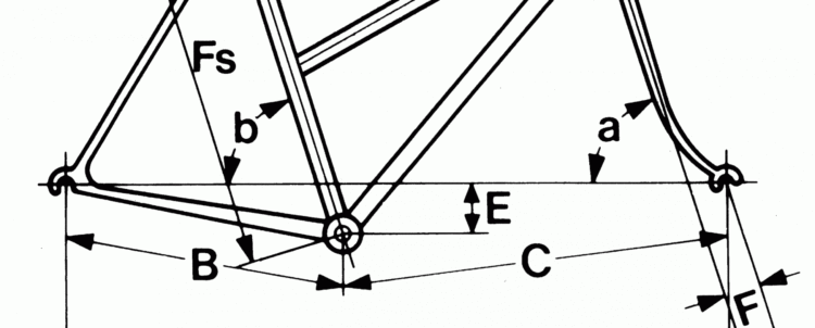 Bottom bracket drop for cyclocross bike geometry.