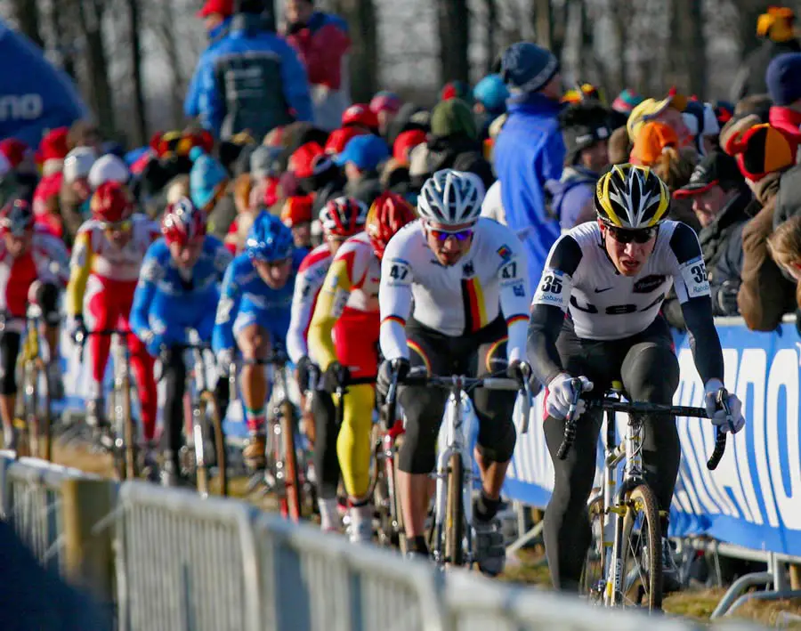 Jeremy Powers at Hoogerheide Cyclocross World Championships, 2009, by Andrew Yee