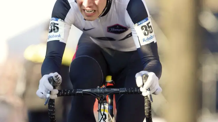 Jeremy Powers racing 2009 Worlds at Hoogerheide. © Joe Sales