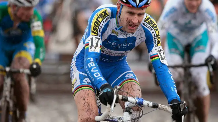 Erwin Vervecken was never from from the front of the race in Roubaix in 2009. © Joe Sales