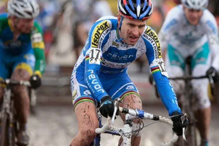 Erwin Vervecken was never from from the front of the race in Roubaix in 2009. © Joe Sales