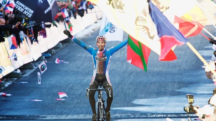 Zdenek Stybar captures the 2010 Cyclocross World Championship in Tabor.
