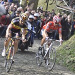 Tom Boonen and Fabian Cancellara, side by side in Flanders. Via flickr by ef2204