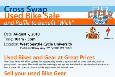Cycle U's Bike Swap, Cyclocross Bike Sale, and Benefit Raffle