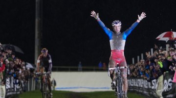 Francis Mourey outkicks Ryan Trebon to win his first cyclocross race in the States. © Joe Sales