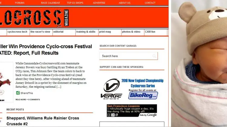 Cyclocross Magazine's new website