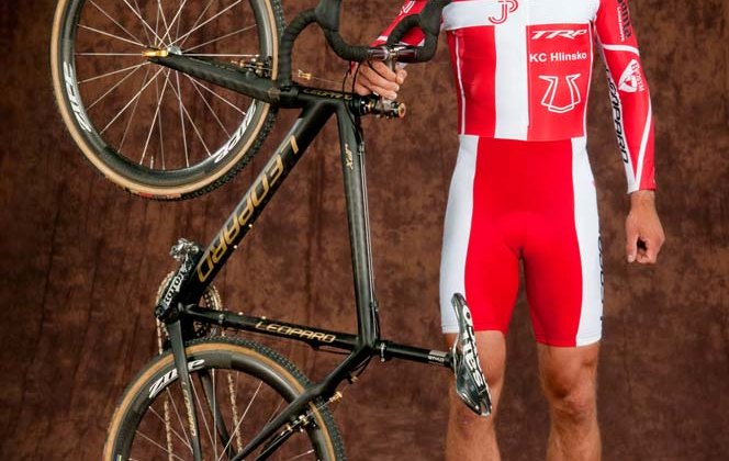 Joachim Parbo poses with one of his Leopard cyclocross bikes