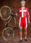 Joachim Parbo poses with one of his Leopard cyclocross bikes