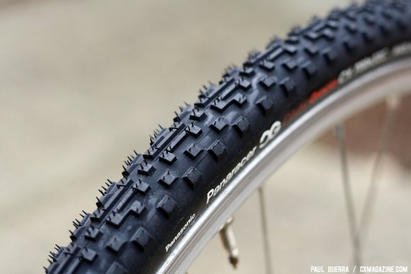 The Panaracer Cedric Gracia CXCG is a typical nylon cyclocross clincher tire. © Paul Guerra / Cyclocross Magazine