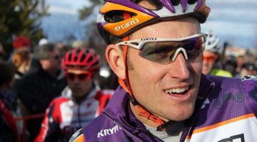 Trebon relaxed before the start. 2010 USA Cycling Cyclocross National Championships. © Cyclocross Magazine