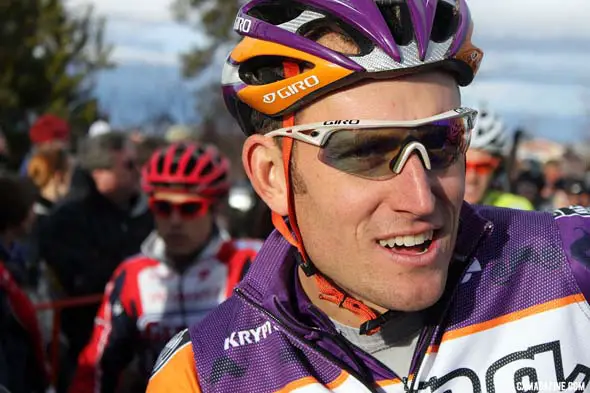 Trebon relaxed before the start. 2010 USA Cycling Cyclocross National Championships. © Cyclocross Magazine