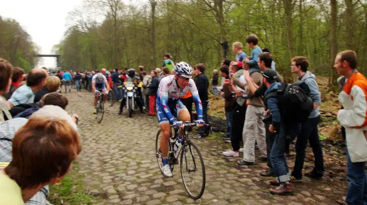 The Paris Roubaix cobbled classic: The Arenberg forest. photo: foto! on flickr