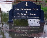 Eva Bandmand park, Louisville World Championships cyclocross venue flooded. © Noland and Mary Boyd