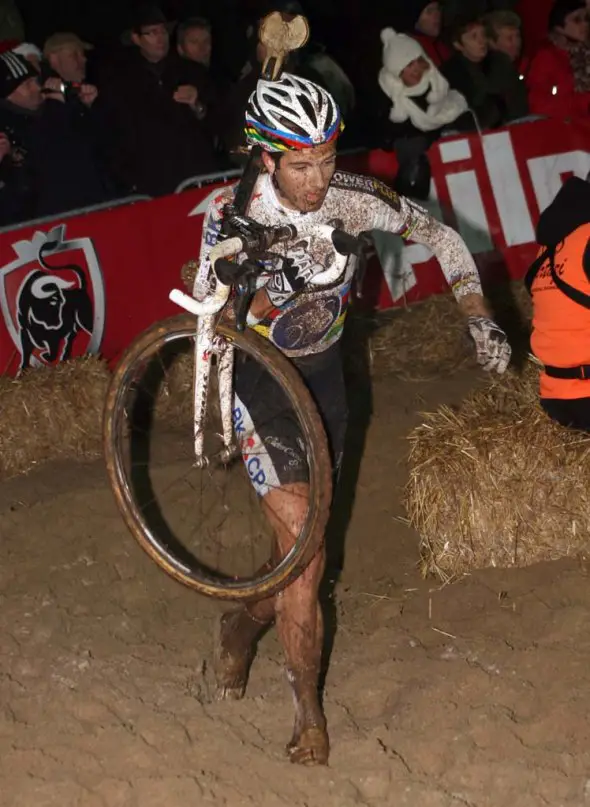 Niels Albert, shown here running to a win in Diegem. © Bart Hazen