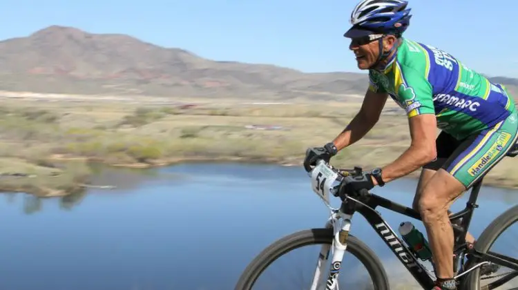 Lee Waldman temporarily trades in his cyclocross bike for a spin on his mountain bike. © Lee Waldman