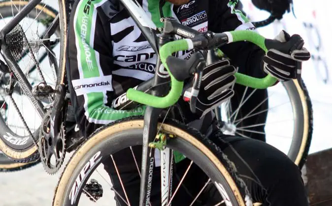 Vermonter Jamey Driscoll during cyclocross here, and now sitting 49th in the Amgen Tour of California.