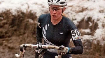 Genevieve Whitson battles mud and snow at Kalmthout. Photo Courtesy of Genevieve Whitson