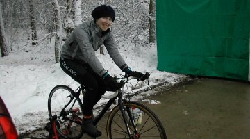 Genevieve Whitson warming up at the 2010 Belgian World Cross Cup. Photo Courtesy of Genevieve Whitson