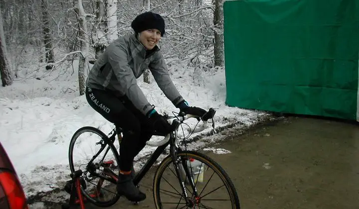 Genevieve Whitson warming up at the 2010 Belgian World Cross Cup. Photo Courtesy of Genevieve Whitson