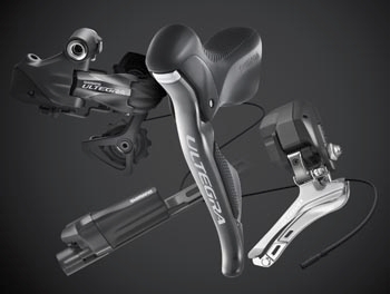Shimano Ultegra with the new Di2 electronic shifting.