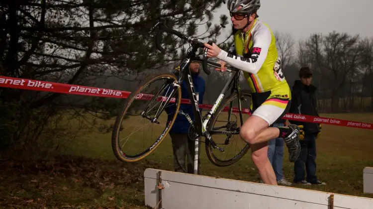 Paul Warloski takes a barrier. Photo courtesy of Paul Warloski