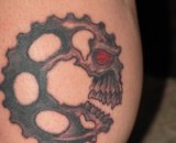 This skull chainring tattoo on Karl C makes his devotion to cyclocross quite clear.