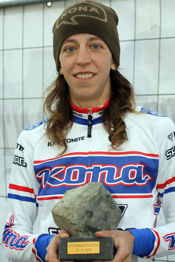 Helen Wyman, here at Koppenberg, will be racing in the US on the East Coast this Fall. Bart Hazen