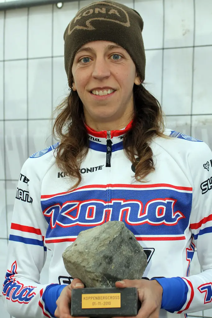 Helen Wyman, here at Koppenberg in 2010, has been racing for Kona for eight years.