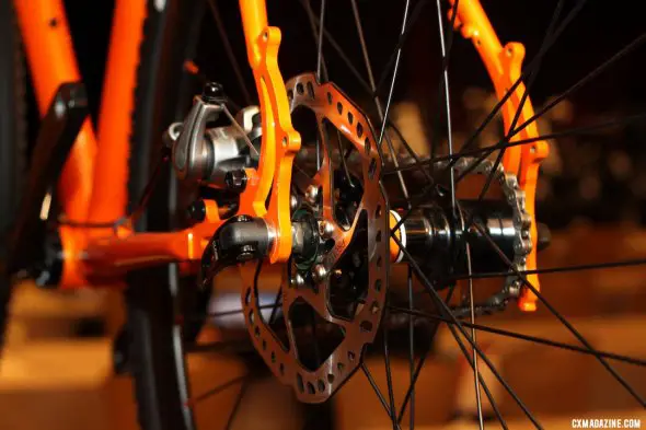 The steel, disc-brake equipped Furley brings steel, disc brakes and one gear to the Raleigh 2012 Cyclocross bike line-up. © Cyclocross Magazine The steel, disc-brake equipped Furley brings steel, disc brakes and one gear to the Raleigh 2012 Cyclocross bike line-up. © Cyclocross Magazine