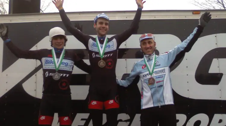 The Elite Men's Podium (L to R), Goguen, Lindine, Myerson ©Lodrina Cherne