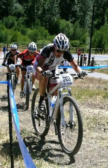 Kathy Sherwin shows her MTB roots in the US MTB Nats Single Track Race. Photo Courtesy of Kathy Sherwin Kathy Sherwin shows her MTB roots in the US MTB Nats Single Track Race. Photo Courtesy of Kathy Sherwin