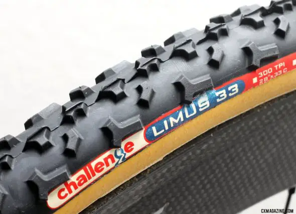 The Challenge Limus tubular tire, in 700x33c width, 300tpi casing. © Cyclocross Magazine