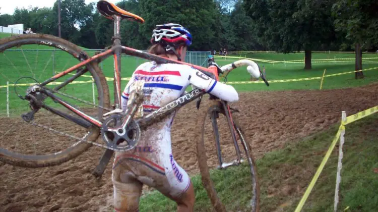 Helen Wyman developed a gap early and held it. Cyclocross Magazine
