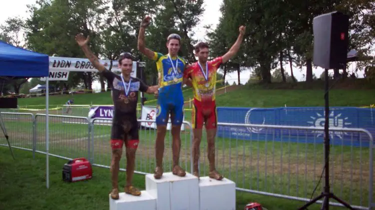 Van Den Bosch, Field and Lindine on the podium Day 2 of Nittany Lions Cyclocross.