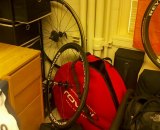 The dorm room of a cyclist. James McCabe