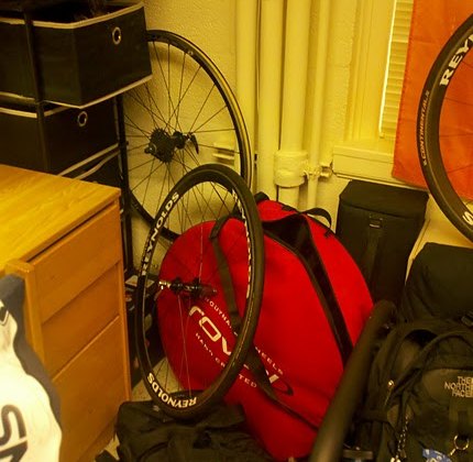 The dorm room of a cyclist. James McCabe