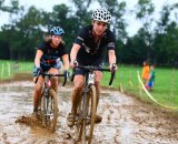 Leading through the mud at Nittany Lion Cyclocross. Anthony Skorochod